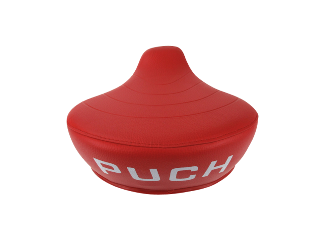 Saddle Puch Maxi red with Puch text  photo